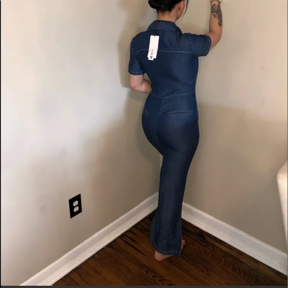 Zara Blue “denim” cotton Jumpsuit - Picture 3 of 5